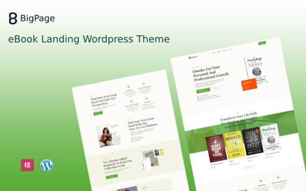 Bigpage - eBook Landing Wordpress Theme - Image 1