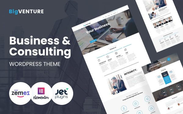 BigVenture - Business & Consulting WordPress Elementor Theme - Image 1