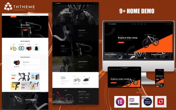BikeShop – Sport Bicycle & Motorbike Shop Elementor WordPress Theme - Image 1