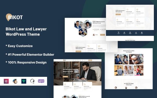 Bikot - Law and Lawyer WordPress Theme - Image 1
