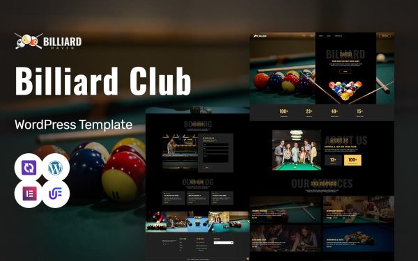 Billiard Haven - Pool And Billiards Club WordPress Elementor Theme - Image 1