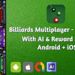 Billiards Multiplayer - 8 Ball Pool With AI & Reward Store | Google AdMob | Unity Ads | Android+iOS