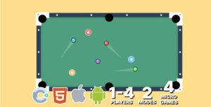 Billiards shot 1 4 player mode 2 modes 4 games construct 3 c3p gplpixel.jpg