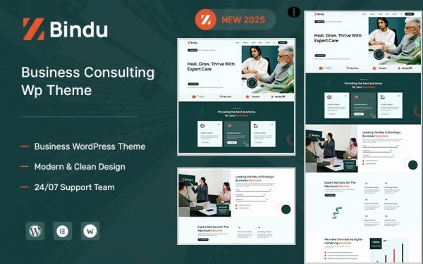 Bindu – Business Corporate & Advisor WordPress Theme - Image 1