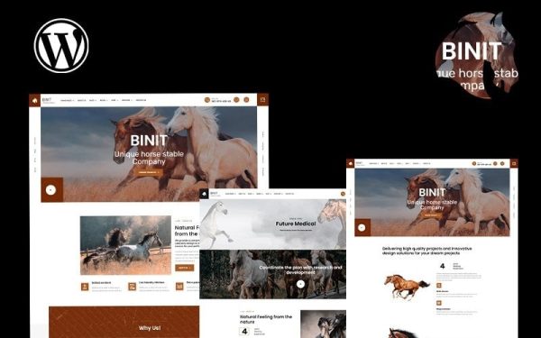 Binit Equestrian Horse Riding School WordPress Theme - Image 1