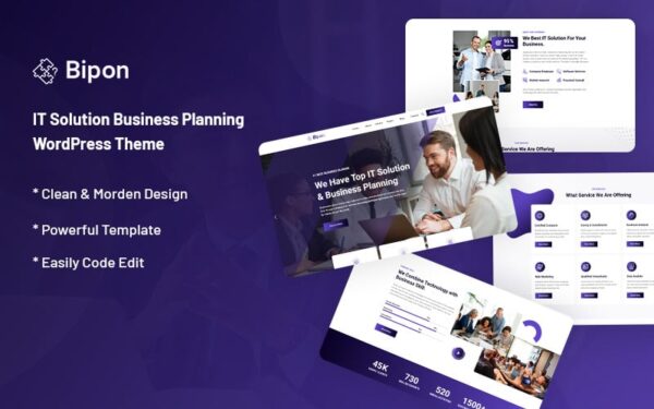 Bipon - IT Solution & Business Planning WordPress Theme - Image 1