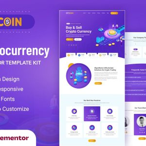 BitzCoin - Crypto Exchange Elementor Template Kit