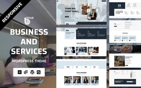 BizHub - Corporate, Consulting & Business Services WordPress Elementor Theme - Image 1