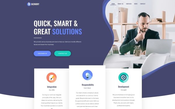 Biznory - Business WordPress Elementor Theme - Image 1