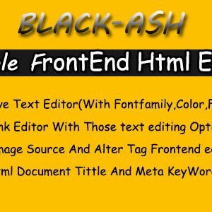 BLACK-ASH - JavaScript Front-end HTML Editor