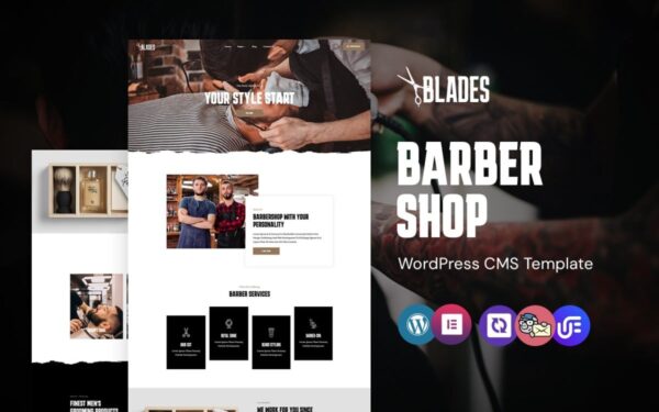 Blades - Hair Salon and Barber Shop WordPress Elementor Theme - Image 1