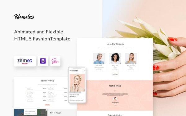 Blameless - Nail Salon Multipage HTML Website Template - Image 1
