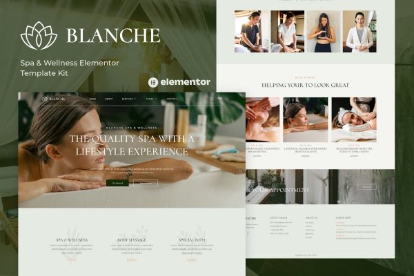 Blanche - Spa & Wellness Elementor Template Kit - Image 1