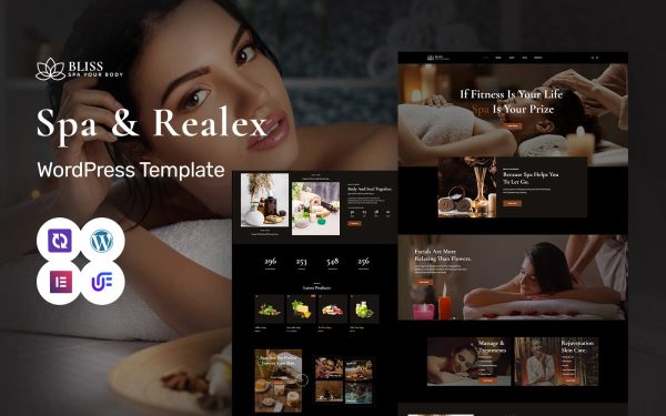 Bliss - Spa, Massage, Beauty And Wellness WordPress Elementor Theme - Image 1