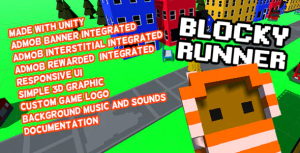 Blocky runner android game with admob codermarket.png