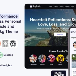 BlogArticle - The Ultimate Multipurpose WordPress Theme for Blogs, News, and Communities