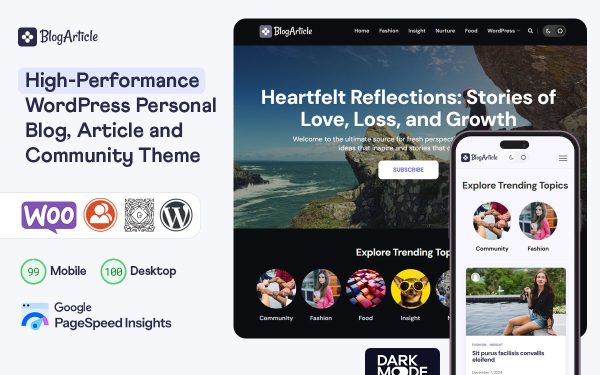 BlogArticle - The Ultimate Multipurpose WordPress Theme for Blogs, News, and Communities - Image 1