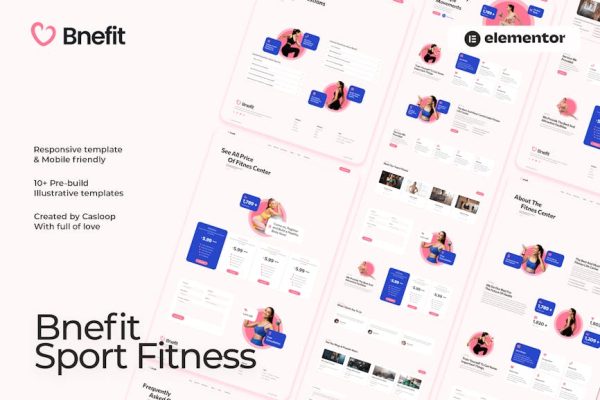 Bnefit - Gym & Fitness Center Elementor Template Kit - Image 1