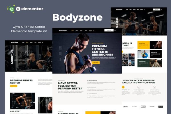 Bodyzone - Gym and Fitness Center Elementor Template Kit - Image 1