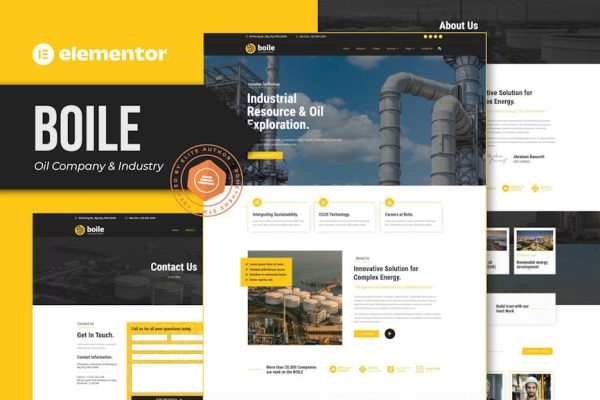 Boile - Oil Company & Industry Elementor Template Kit - Image 1