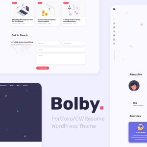 Bolby - Portfolio/CV/Resume WordPress Theme
