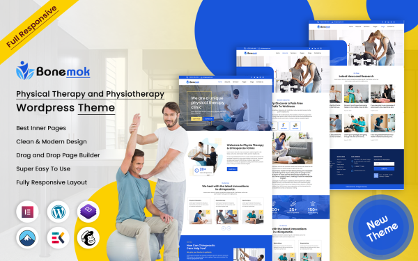 Bonemok - Physical Therapy and Physiotherapy WordPress Theme - Image 1