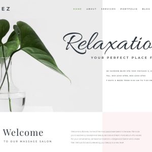 Bonnez - Massage Salon Ready-to-Use Minimal WordPress Elementor Theme