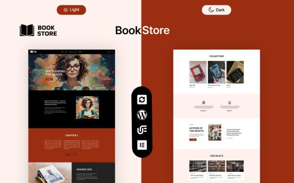 Book Store - Book Author WordPress Elementor Theme - Image 1