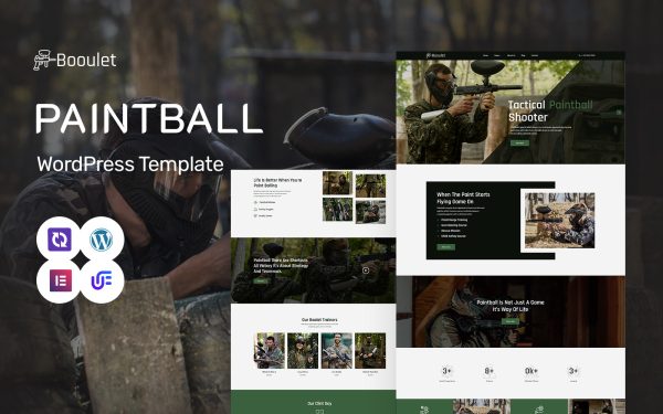 Booulet - Paintball Club Multipurpose WordPress Elementor Theme - Image 1