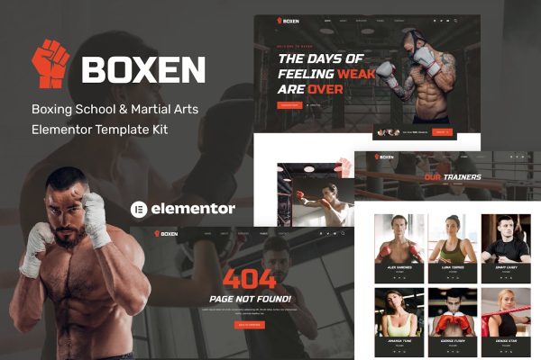 Boxen - Boxing School & Martial Arts Elementor Template Kit - Image 1
