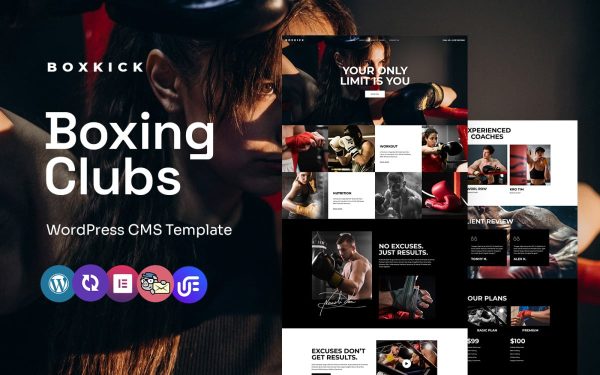 Boxkick - Boxing club And Training School WordPress Elementor Theme - Image 1