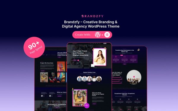 Brandzfy – Creative Branding & Digital Agency WordPress Theme - Image 1