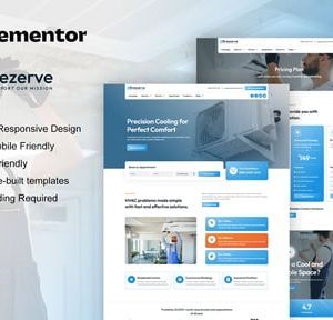 Breezerve - Air Conditioner & HVAC Repair Elementor Pro Template Kit