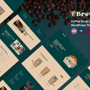 Brew Coffee - Coffee Shop and Coffee Beans WordPress Landing Page