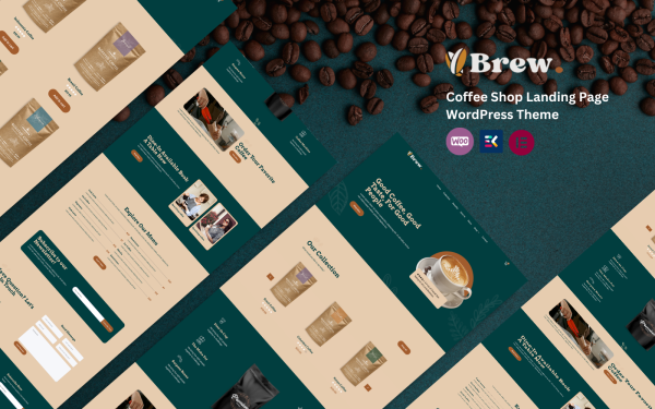 Brew Coffee - Coffee Shop and Coffee Beans WordPress Landing Page - Image 1