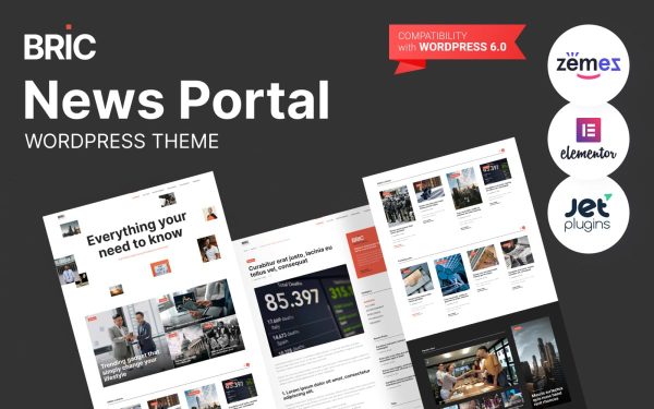 Bric - Newspaper, News Portal WordPress Theme - Image 1