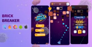 Brick breaker game with admob for android ios flutter flame codermarket.jpg