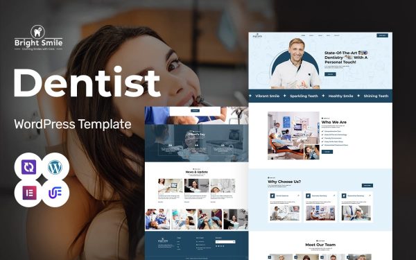 Bright smile - Dental Clinic And Dentist WordPress Elementor Theme - Image 1