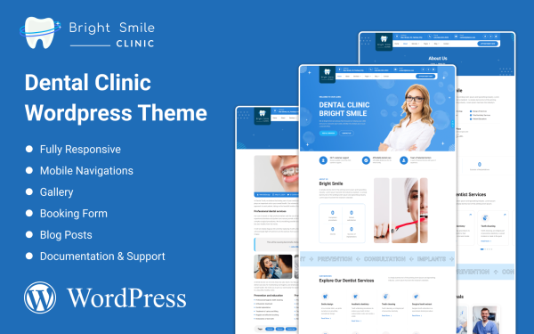 Brightsmile - Dental Clinic Wordpress Theme - Image 1