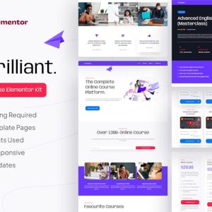 Brilliant - Online Course Elementor Pro Template Kit