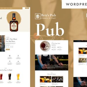 Brit's Pub - Stylish Pub & Whiskey Bar WordPress Elementor Theme