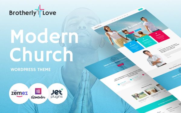 BrotherlyLove - Modern Church WordPress Theme - Image 1