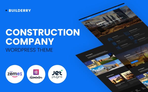 Builderry - Construction Company WordPress Theme - Image 1
