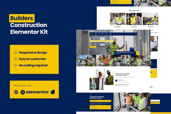 Builders - Construction Elementor Pro Template Kit - Image 1