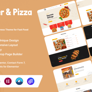 Burger & Pizza Cafe - Elementor WordPress Theme for Fast Food Restaurants