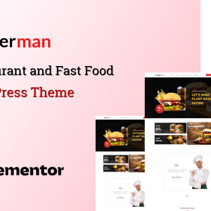 Burgerman - Burger Restaurant and Fast Food One Page WordPress Theme