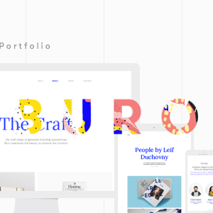Buro - Minimal Bootstrap & Typography Portfolio Template