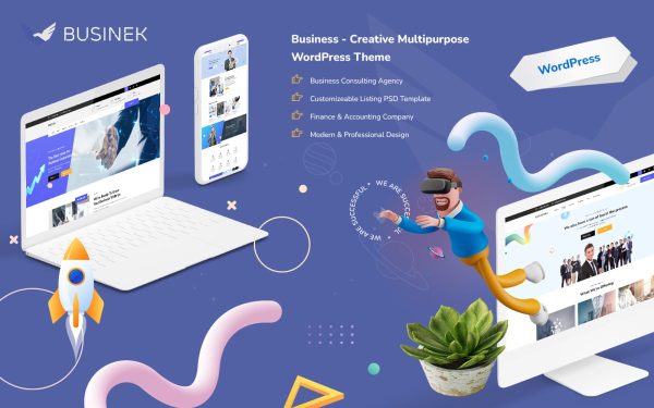 Businek – Creative Multipurpose Elementor WordPress Theme - Image 1