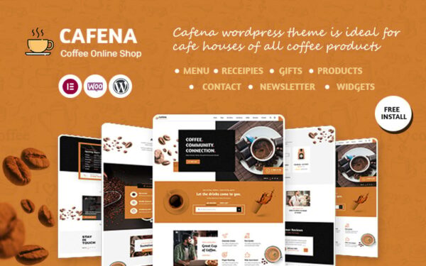 Cafena - Cafe and Online Coffee Shop WordPress Theme - Image 1