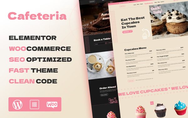 Cafeteria WordPress Theme for Cupcakes Shop - Image 1
